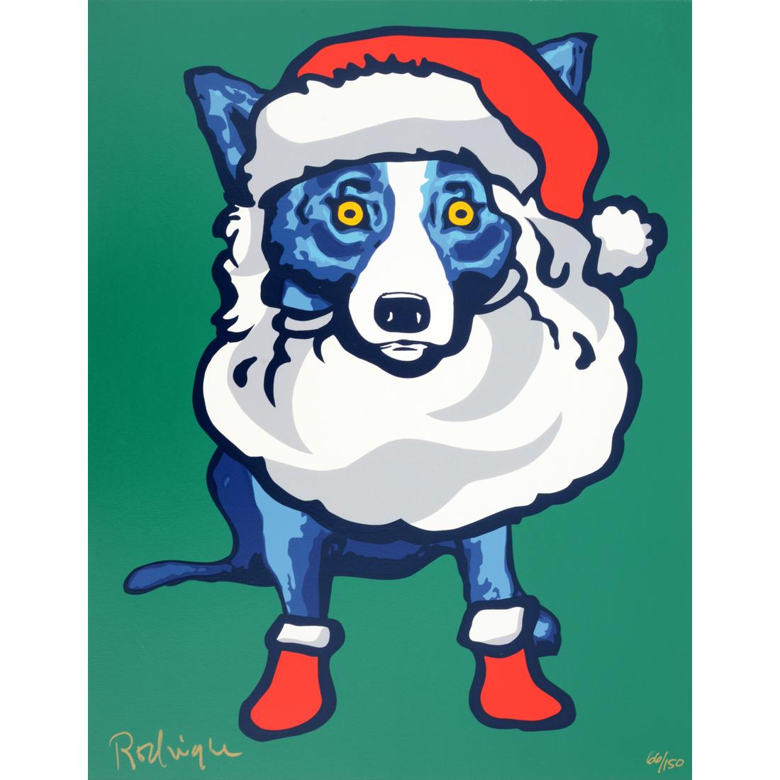 George Rodrigue HO HO HO Screenprint